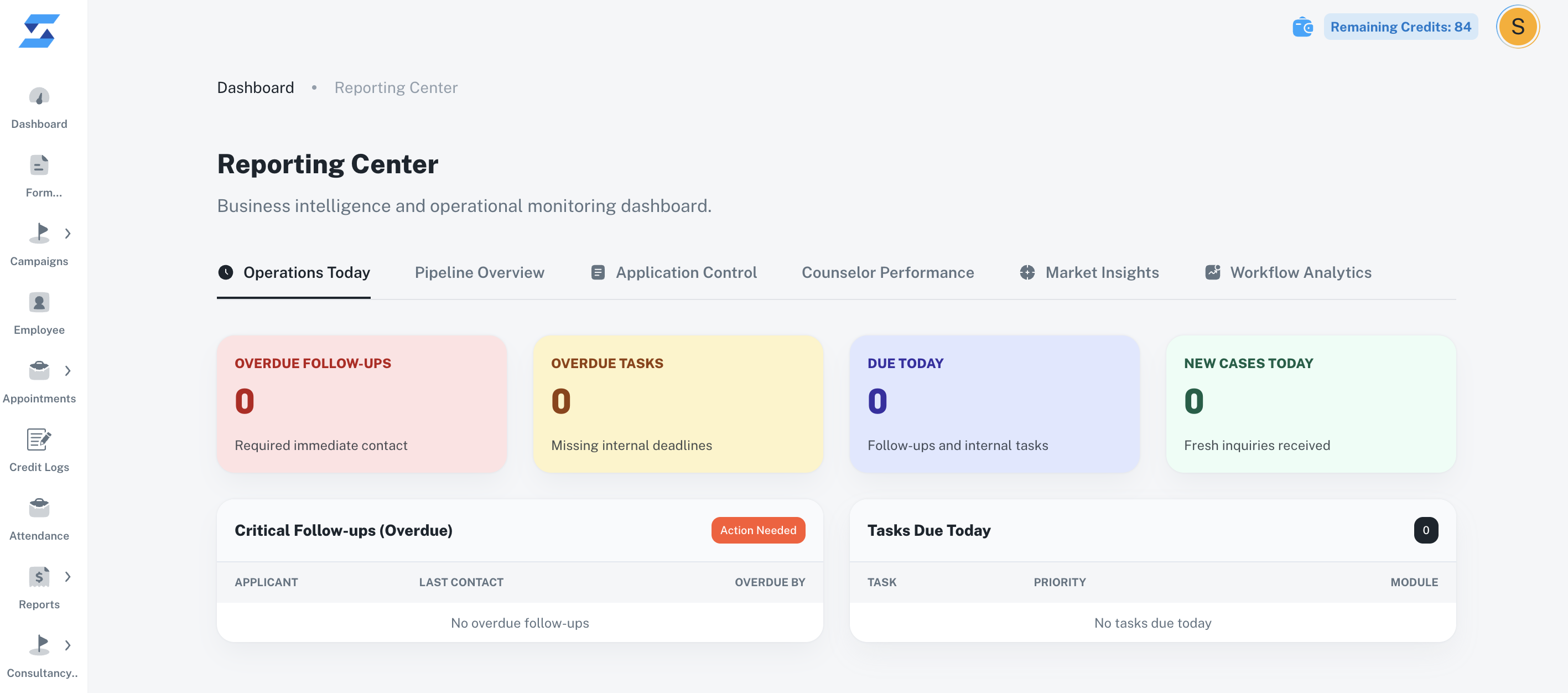 CRM Dashboard Preview